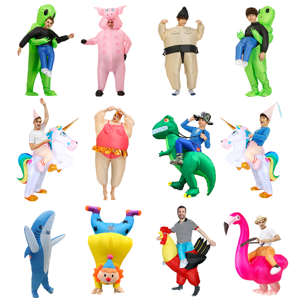 new inflatable dinosaur costume alien sumo party costumes unicorn suit dress cosplay disfraz halloween costumes for adult kids