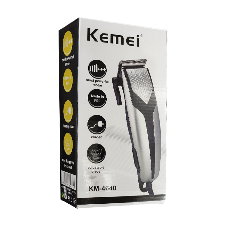 Kemei KM-4640 12 Вт электрическая машинка для стрижки волос с линией нож для бритья, электрическая машинка для стрижки волос для взрослых и детей дома штепсельная вилка европейского стандарта