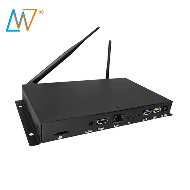 Optional 4K Plug And Play Digital Signage 3G 4G Android Media Box For Advertising Player