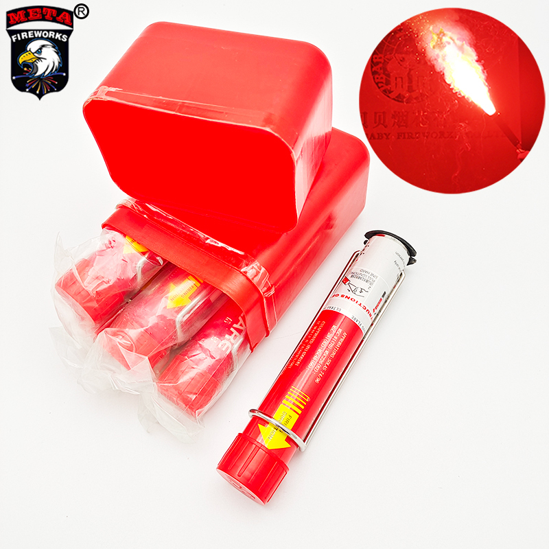 2023 New Red Flame Fireworks for New Year 60sec Hand Smoke Pyrotechnic Flames Para As Maos Red Hand Flames