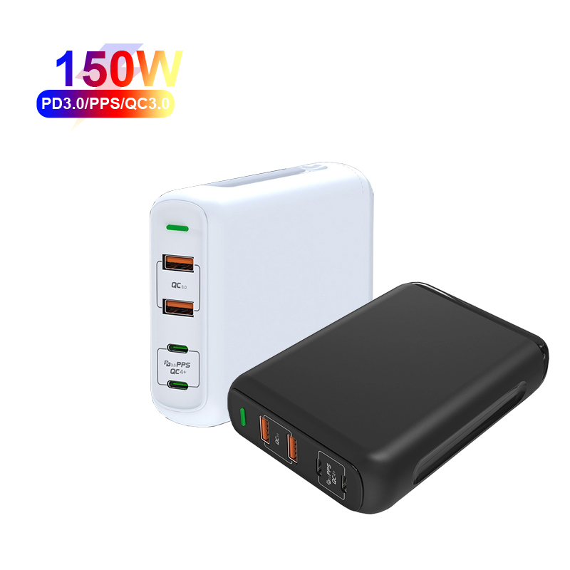 PD 150W Ган Быстрый адаптер 4,0 PD концентратор Dual Type C 100 Вт настольное зарядное устройство для быстрой зарядки с usb-портом для зарядки головка подходит для Apple MacBook Pro Air
