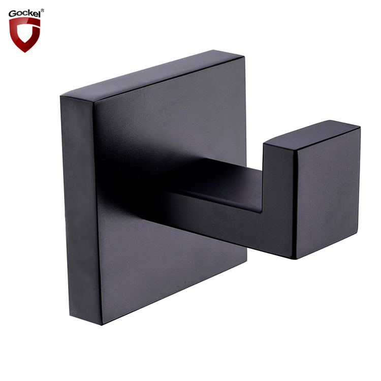 Wholesale Bathroom Accessories Stainless Steel Matte Black Wall Mount Robe Hook