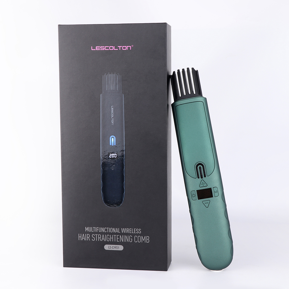 Lescolton Manufacture Professional Electric Heated Beard Brush Two Brush for Hair and Beard Easy to Use at Home