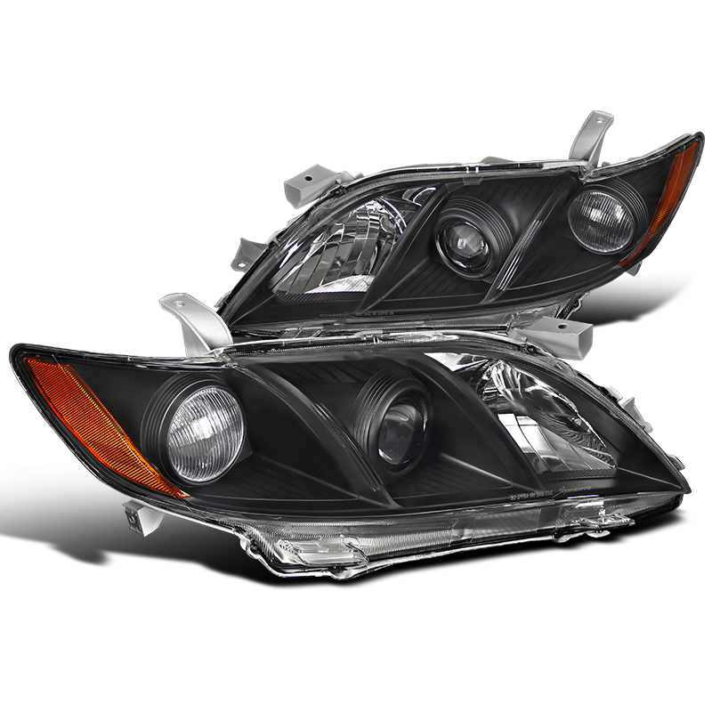 Налобный фонарь для Toyota Camry 2007 2008 2009, налобный фонарь с черным корпусом, американская версия, автомобильные фары, автомобильная лампа Camry 2007