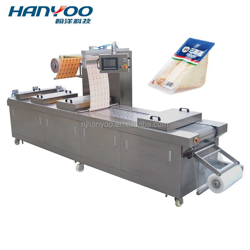 DPS Series Automatic Thermoforming Packaging Assemble Line With Modified Atmosphere For Sandwich Food