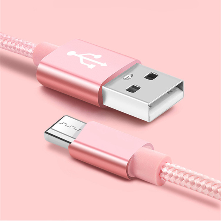 Оптовая продажа с фабрики для передачи данных 1m/2m/3M USB кабель с нейлоновой оплеткой 2,0 металлических кабелей 2A для быстрой зарядки и передачи данных micro USB кабель для samsung xiaomi