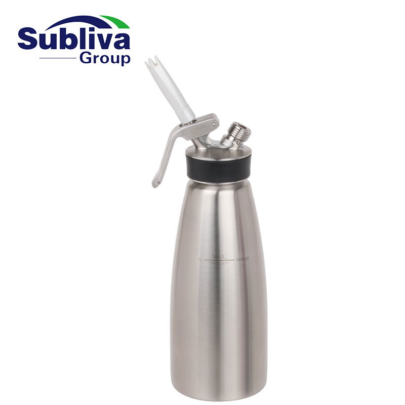 Stainless Steel Cream Whipper With Soft Grip Cap 1.0L