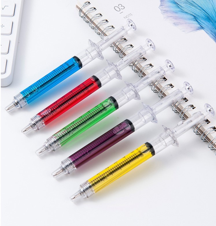 Promotional Novelty Syringe Pen Gifts Customized logo Hospital Doctor Nurse Pen Wholesale Students Pen