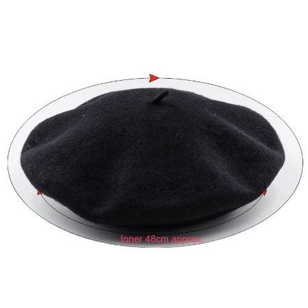 French Style Solid Casual Vintage Women's Hat Beret Plain Girl's Wool Warm Winter Berets Beanie Hats