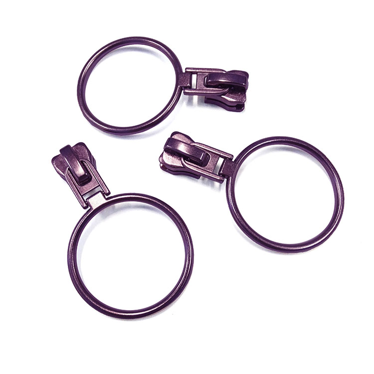No 8 5 luggage jacket slider pull tab circle big ring zipper head custom zipper puller