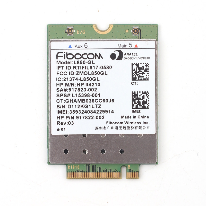 L850-GL для струйного принтера HP LT4210 Fibocom 4 аппарат не привязан к оператору сотовой связи карты XMM 7360 WWAN мобильного модуль для струйного принтера hp 840 430 G5/440 G5/450 G5/640 ноутбук ПК
