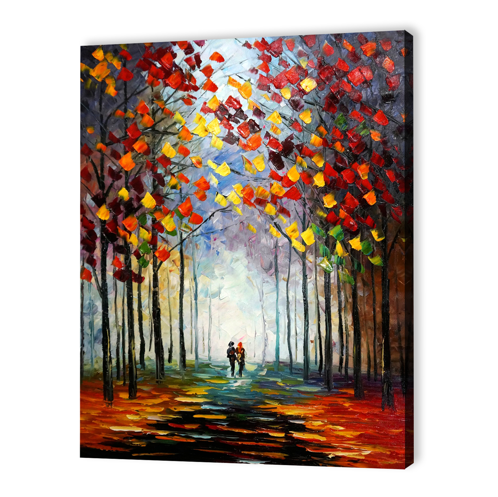Shenzhen Dafen abstract art thick oil color landscape oil painting decorative painting living room bedroom wall art