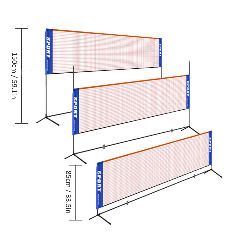 Badminton Net Portable Foldable Sport Training Tennis Net Mesh Volleyball Net Bracket Outdoor
