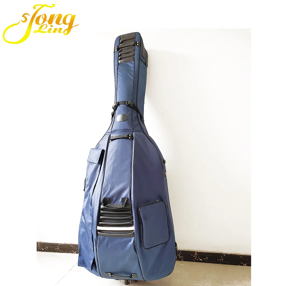 Double Bass Bag With Thick Padding And Mute Wheels Soft Double Bass Bag Case