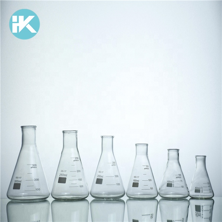 Huke заказной узкий рот 5 ~ 10000 мл конической плоской подошве лаборатория erlenmeyer колба