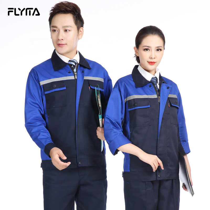 High Quality Construction Workwear Men Hi Vis Safety Work Clothes Factory Workshop Maintenance Work Uniform With Logo