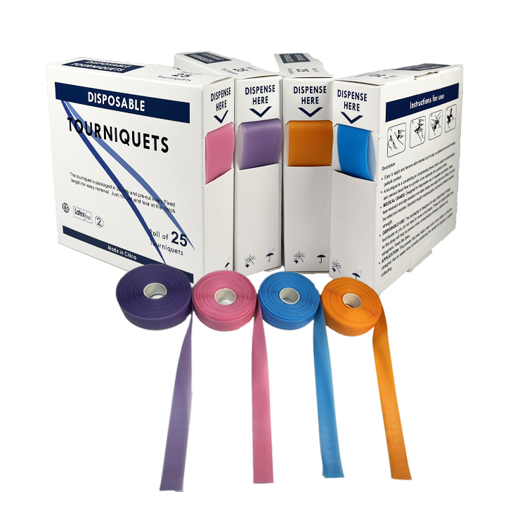 Factory Wholesale First Aid Surgical TPE Nurse Hospital Stop Blood Disposable Tourniquet