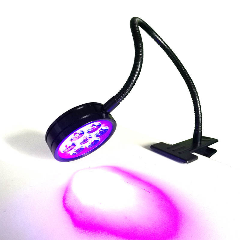UV LED spot light gooseneck uv lamp 365nm 395nm curing torch lights clip ultraviolet lamps glue gel dryer 405nm mini table lamp