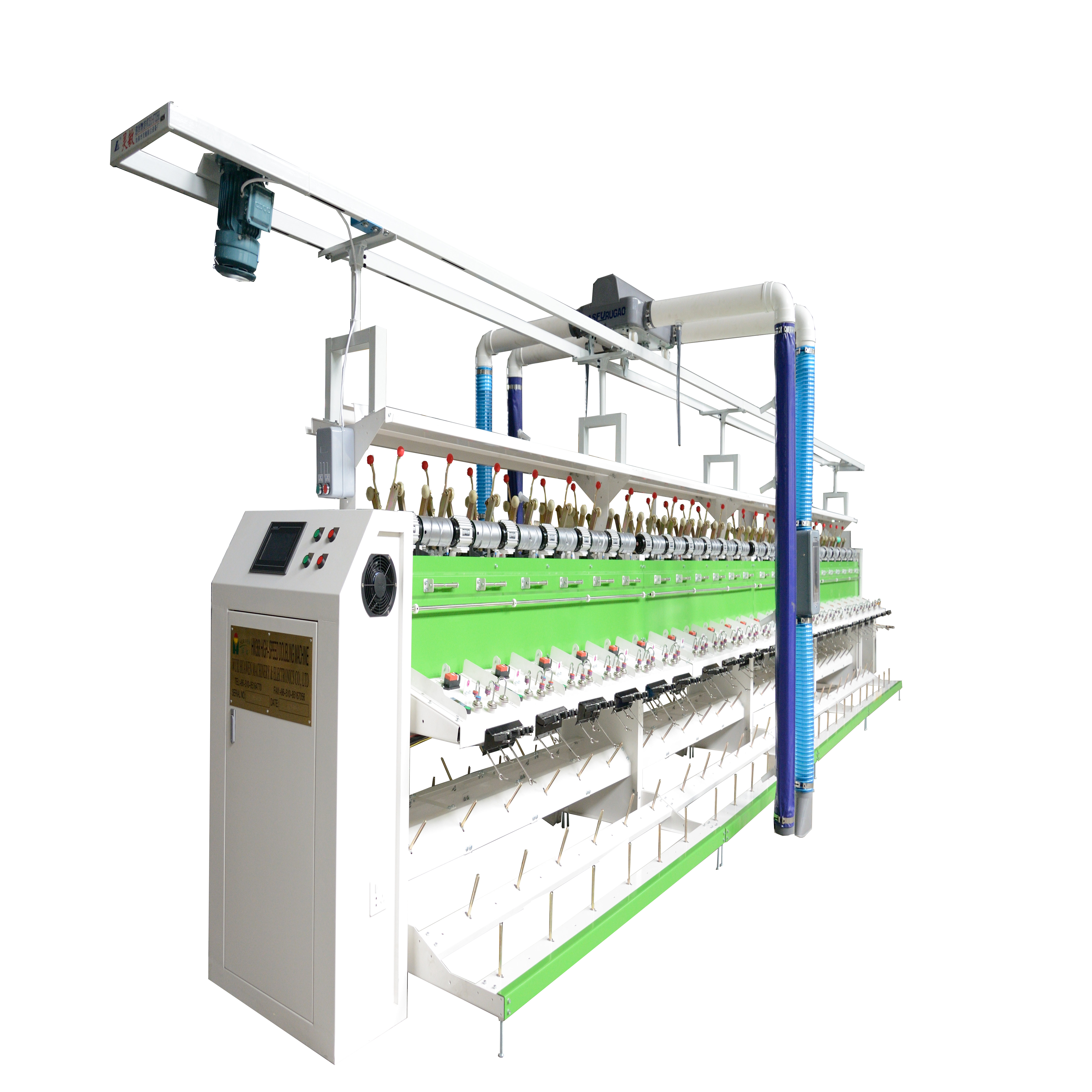 High speed yarn doubling machine