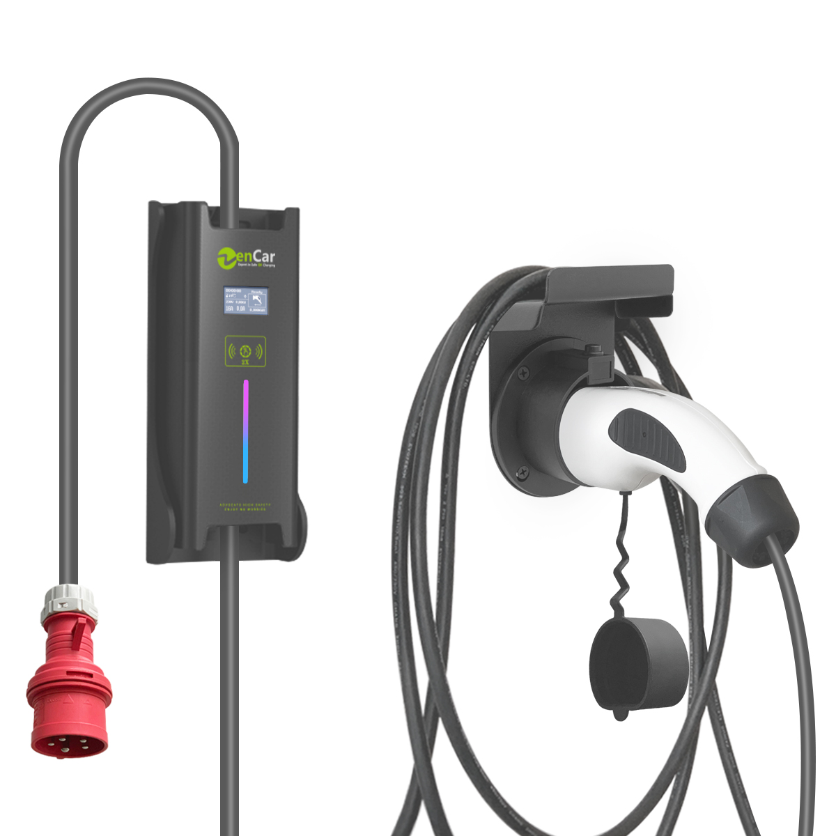 ZENCAR 32A 7KW AC EV Charger Type 2 Home EVSE Level 2 Portable Mini EV Charging Station