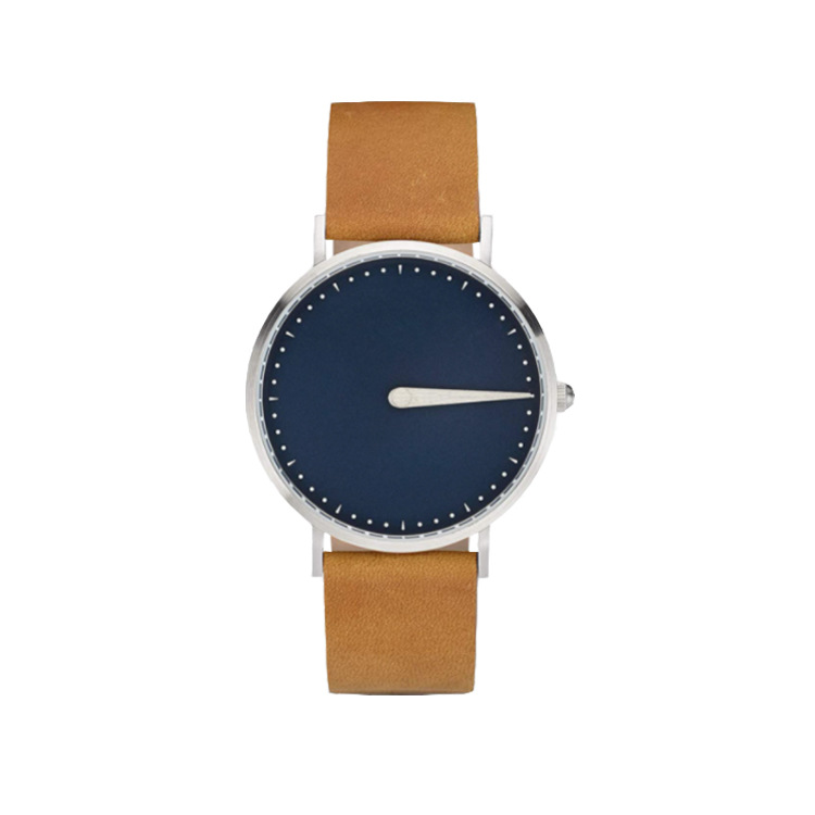 Luxury Minimalist Quartz Wristwatch for Men - Customizable Dial Position - Unique Hands Design