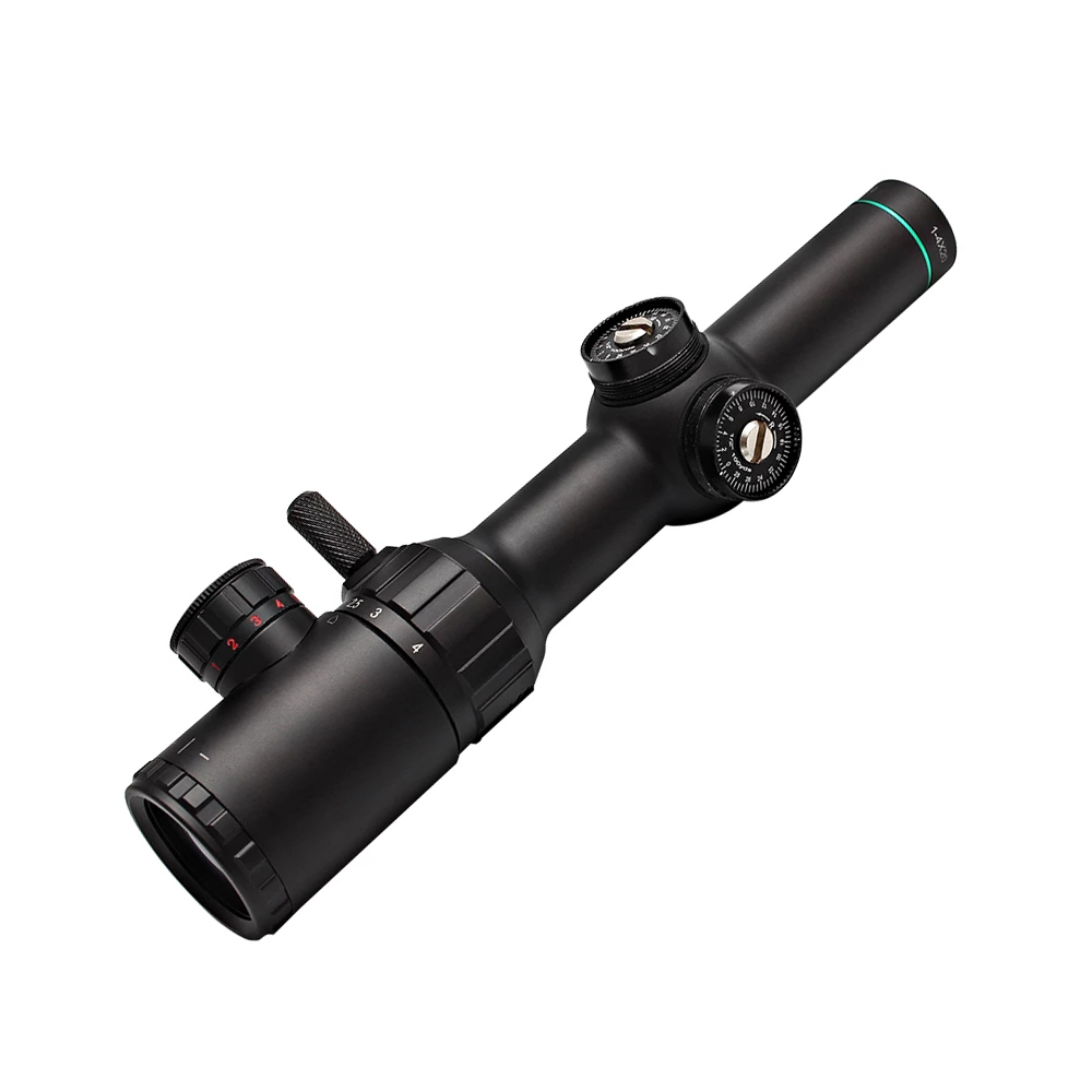 Tactical 1-4x20 hunting riflescope in center point gun accessories shockproof ar15 optical sights for pcp air gun