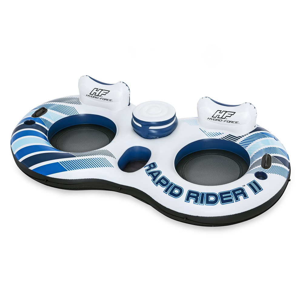 43113 г., двойная речная труба Hydro-force Rapid Rider Ii, 2,40 м x 1,22 м x 0,5 м, плавательный бассейн, поплавковое кольцо