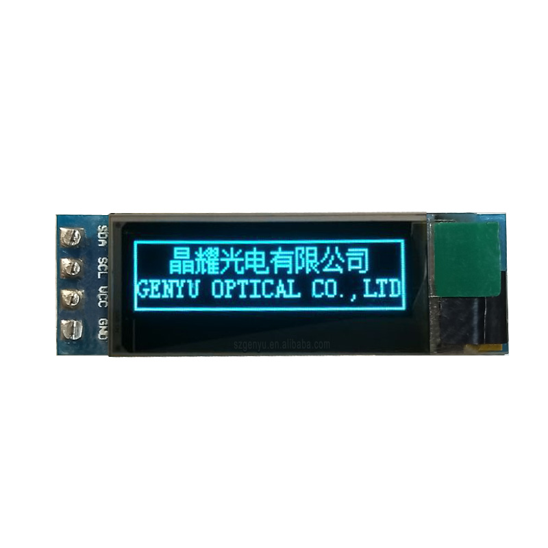 Тонкий oled-дисплей Genyu 0,91 дюйма LCM с синими или белыми словами для принтера