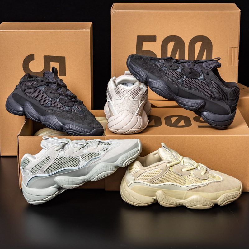 2021 Latest Design Original High Quality Genuine Leather Yeezy 500 Style Cool Fashion Sneakers Yeezy Shoes