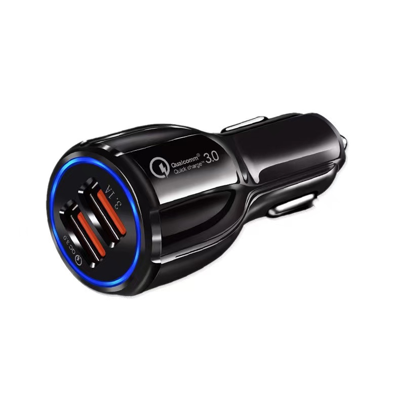 Быстрая зарядка 3,0 Dual USB 12V автомобильное зарядное устройство турбо Быстрая зарядка мобильного телефона для iPhone Xiaomi автомобильный адаптер