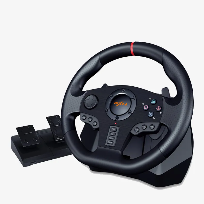 PXN-V900 Hot-selling 900 degree Euro Truck Wired PC/PS3 Game Racing wheel for PS4/Xbox one&series/Nintendo Switch