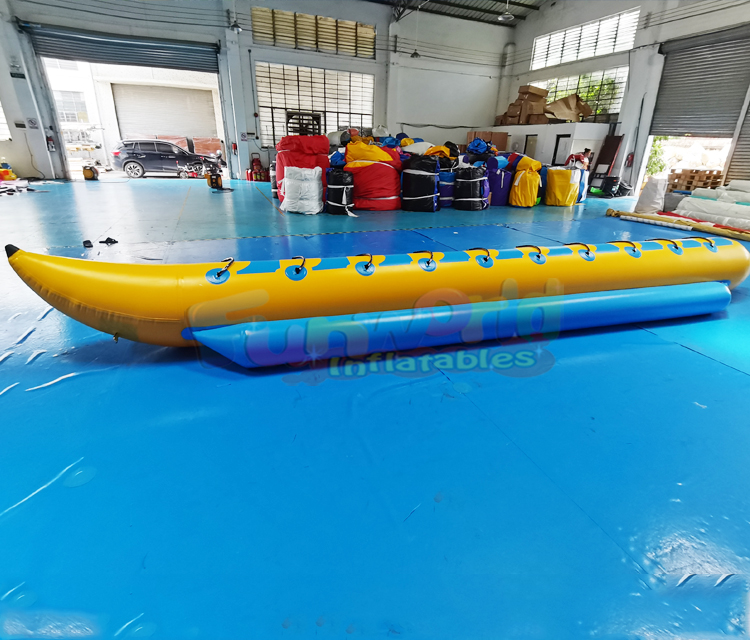 Wholesale blowup water equipment rowing bateau gonflable de banane banana boats inflatable boat