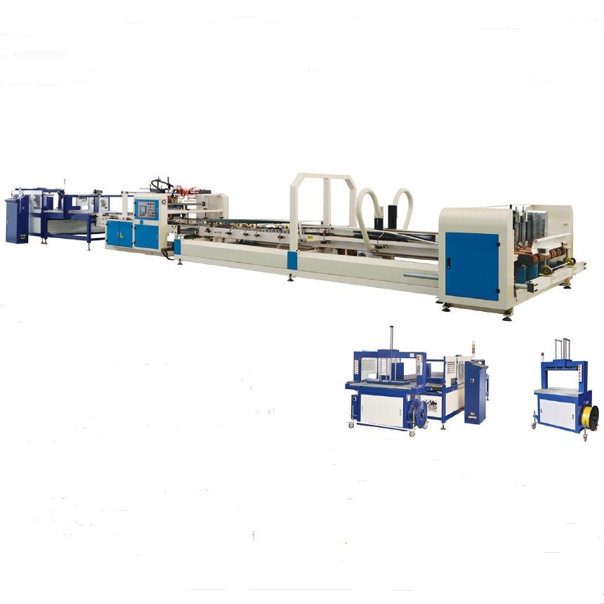 Automatic Folder Gluer Machine with Automatic Bundler Machine