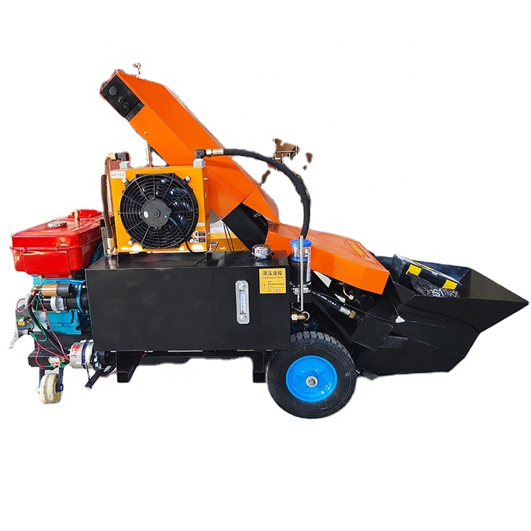 New 8m3h Small Inclined Concrete Conveying Pump Diesel/Electric Secondary Structure Core Component Engine Manufacturing Plant