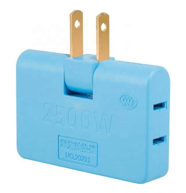 Rotatable Socket Converter One In Three 180 Degree Extension Plug Multi plug Mini Slim Wireless Outlet Adapter Light Convenient