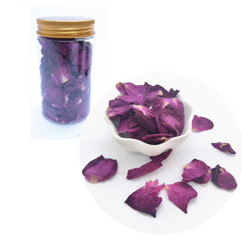 Natural edible purple red rose petal dried rose petals for cosmetics