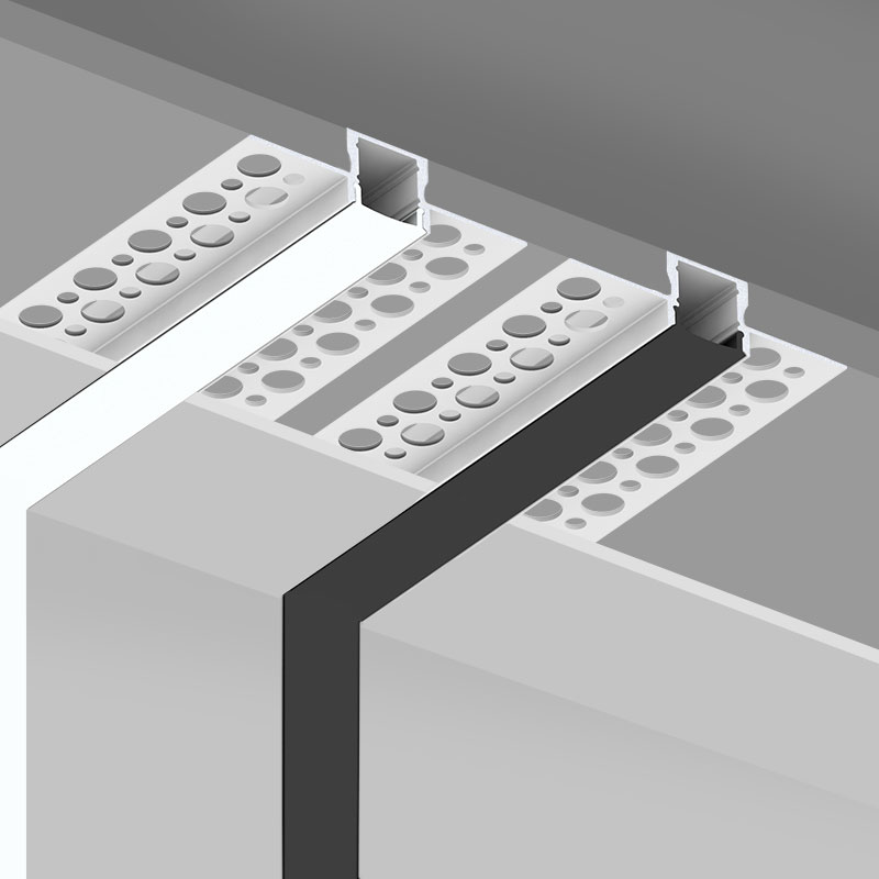 For Led Strip Light Ceiling Recessed Extrusion Hosing Plaster Gypsum Channel drywall led aluminum profile