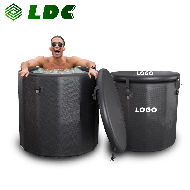 LDC круглая портативная надувная ледяная бочка ванна для восстановления ванны с системой охлаждения с крышкой охладитель воды холодная Ледяная Ванна