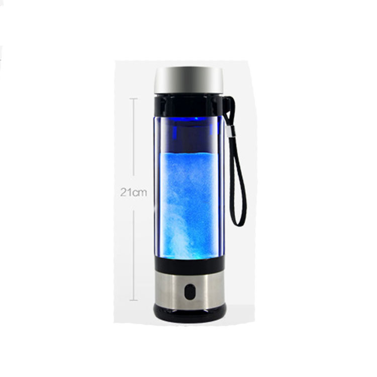 outdoor household usb rechargeable portable 400ml alkaline ionizer hydrogen rich water bottle