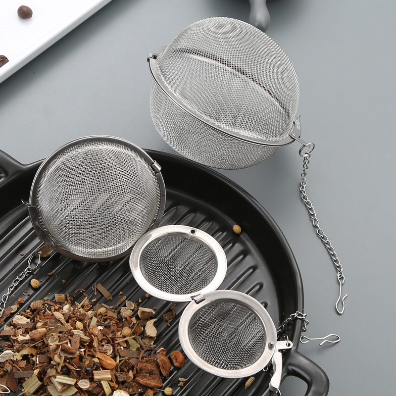 Из нержавеющей стали Чай Infuser мяч мелкая сетка ситечко-шар для заваривания чая фильтр для заварки с серебряной цепочкой для чая