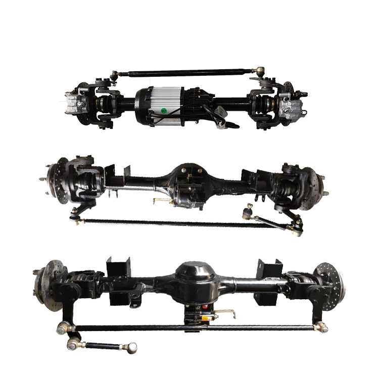 800W-4000W Motor 2.5M Customized Length 3Ton Load Four Wheels Electric Tricycle Front Disc Brake Axle