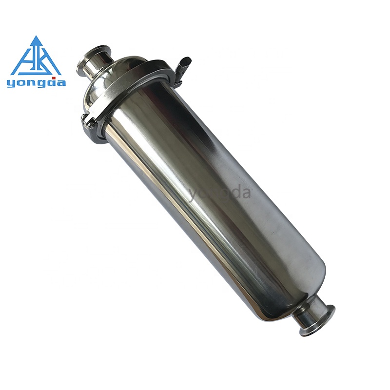 Yongda 304 316L санитарный тройной хомут фильтр, пивной фильтр из нержавеющей стали