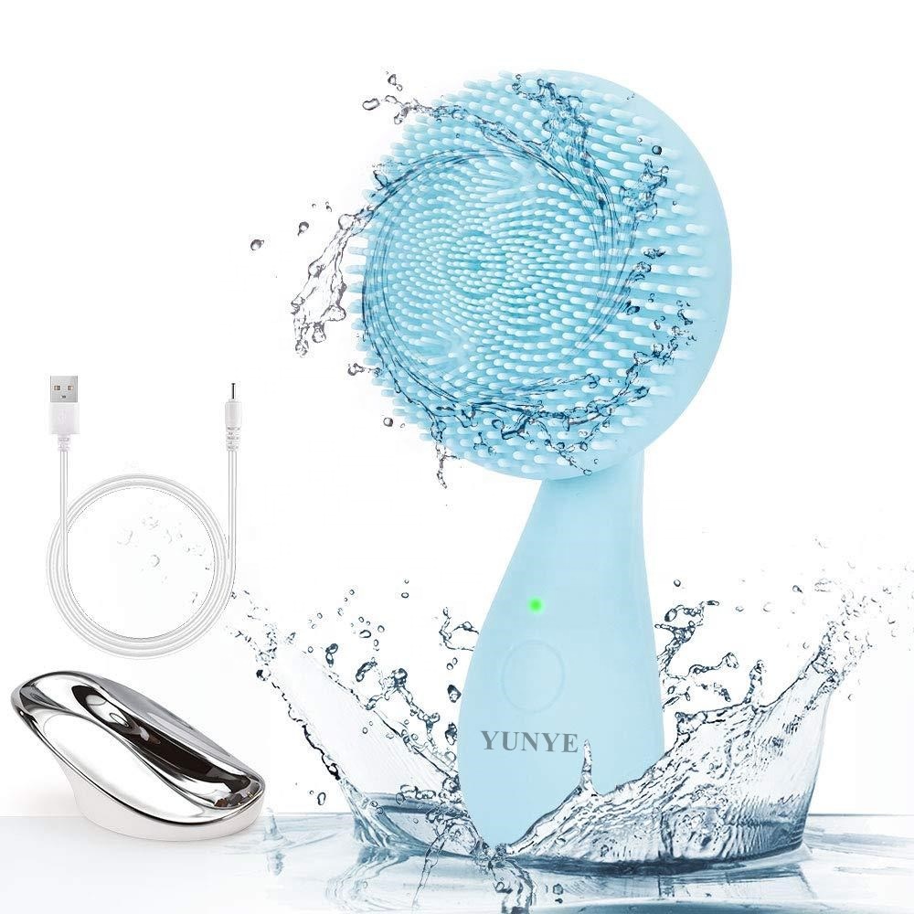 2 In 1 Facial Cleanser Brush With Magnetic Bead and Sonic Vibration