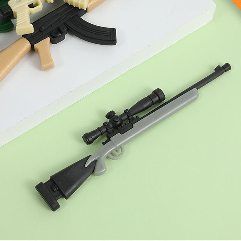 funny kids toy assembly puzzle rifle gun eraser rubber