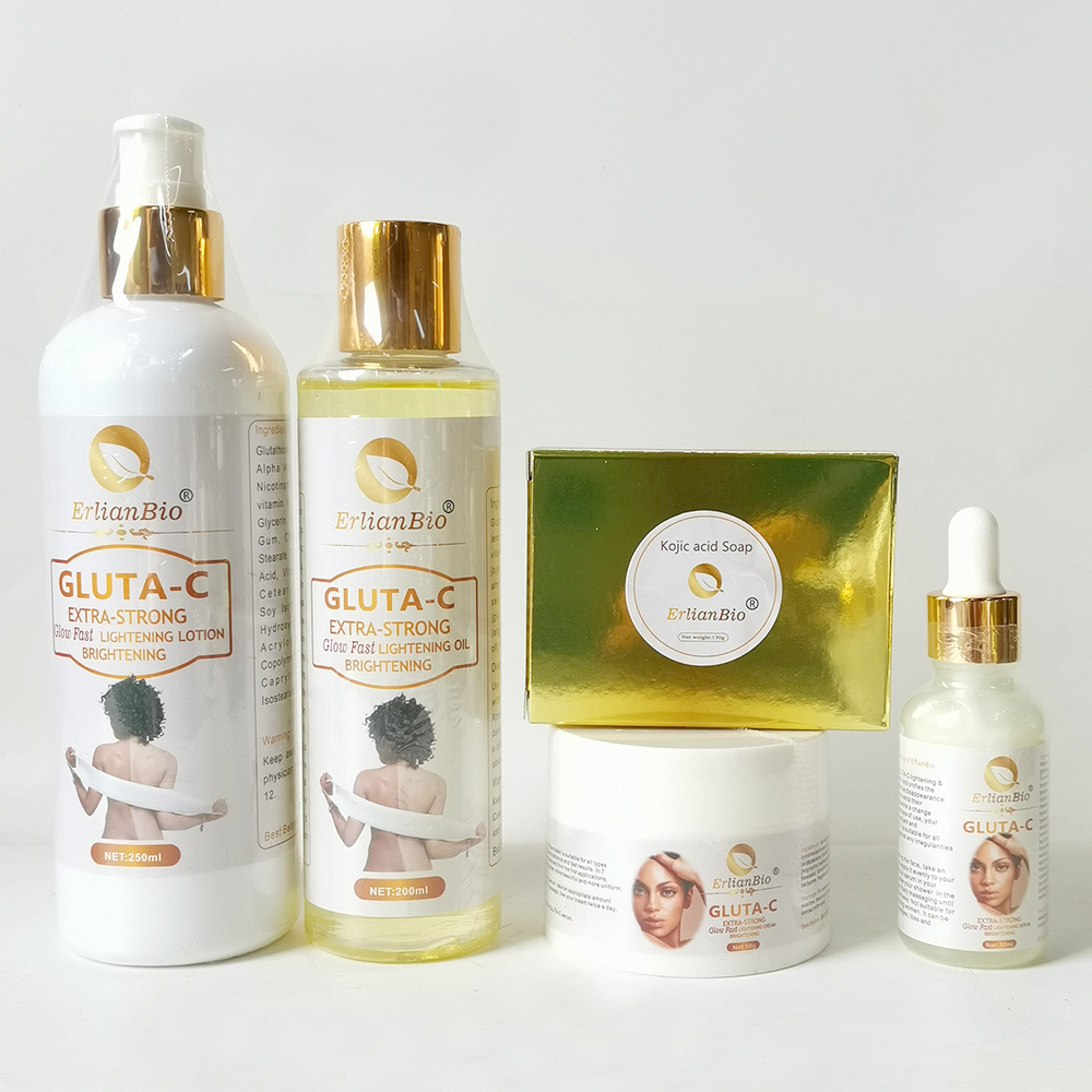 Own brand Glutathione Whitening Set Black Women's Powerful Whitening skin care Glutathione gentle Whitening skin care set