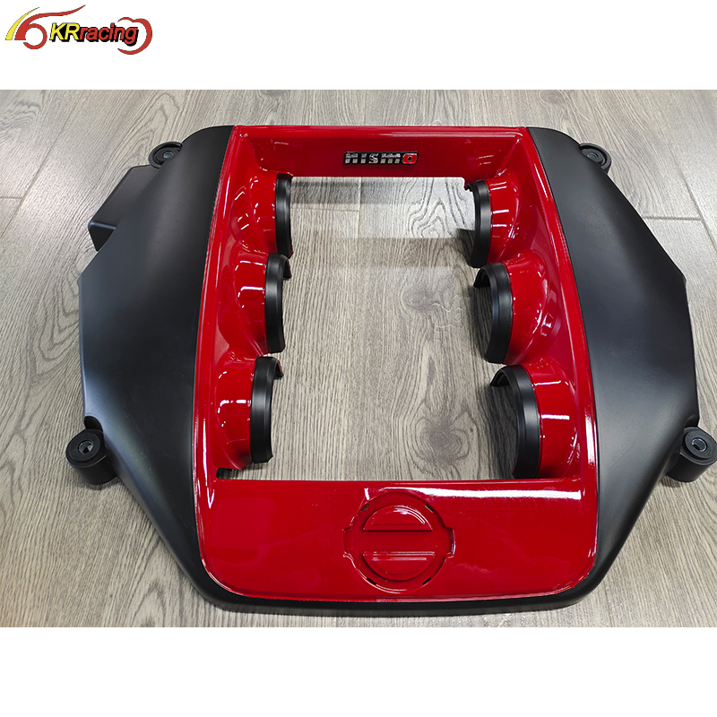 Пластиковая крышка двигателя красного и золотого цвета для Nissan GTR R35 2008-2022