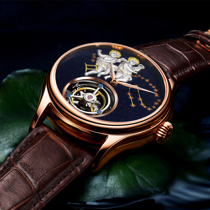 GUANQIN 2020 реальные Tourbillon Механическая рука Ветер мужские часы лучший бренд класса люкс с принтом «близнецы» Часы мужские золотистые сапфир Relogio Masculino