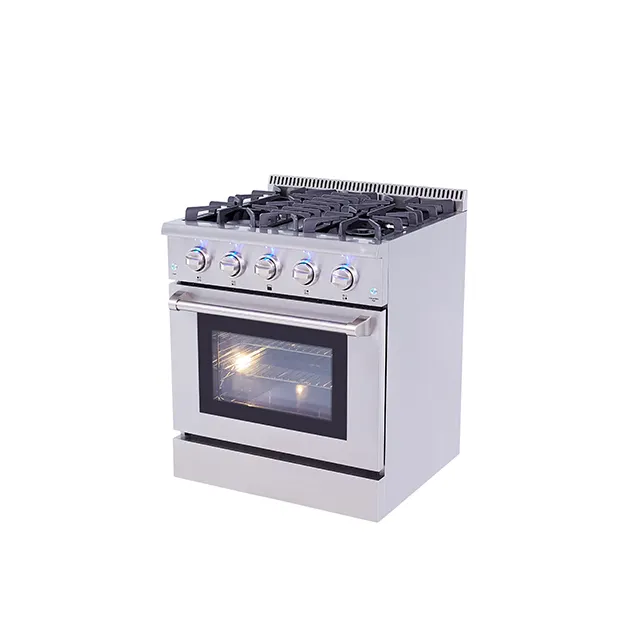 30 Inch Freestanding 110V Electric Stove Oven 4 Burner Gas Burner Cooking Range