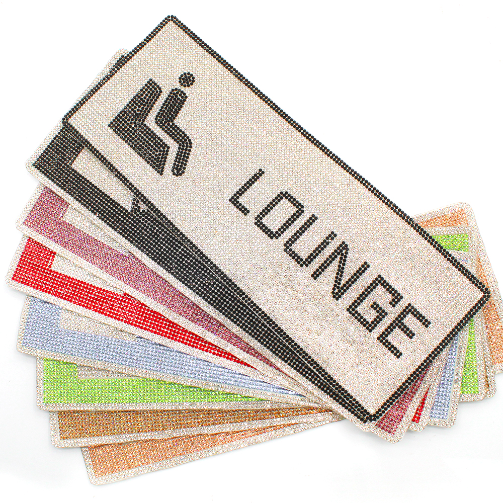 Creative Sticker Self Adhesive Rhinestone Wall Sticker Custom Lounge Logo Diamond Door Sticker