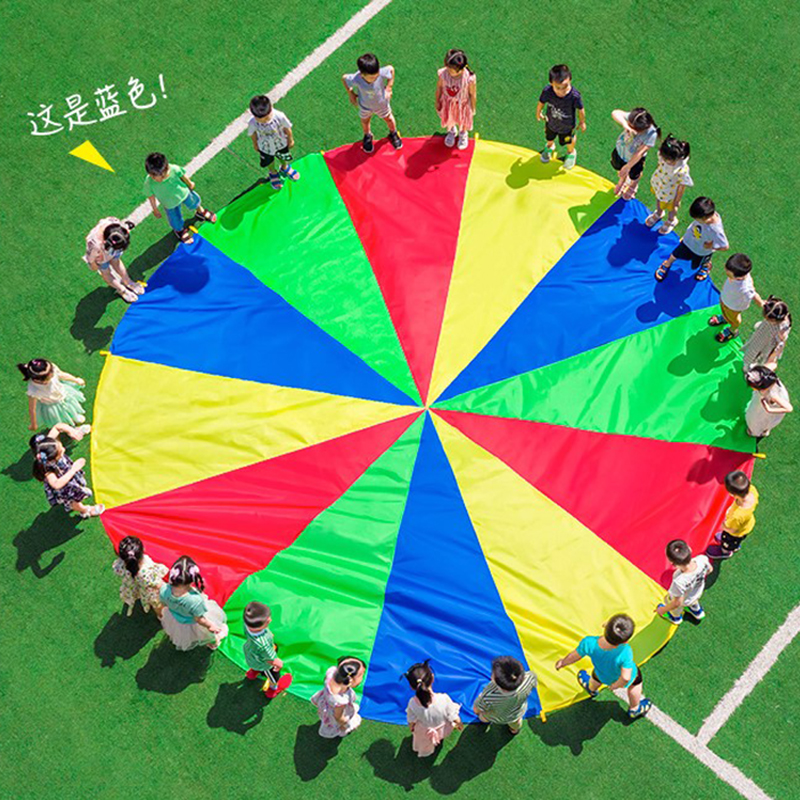 Diameter 4 M 6 M 8 M kindergarten collective game parachute for outdoor entertainment team cooperation game